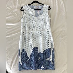 Vineyard Vines Blue and White Dress COTTON